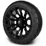 MODZ® 14" Falcon Matte Black Wheels & Street Tires Combo (MODZ Guardian 205/30-14)