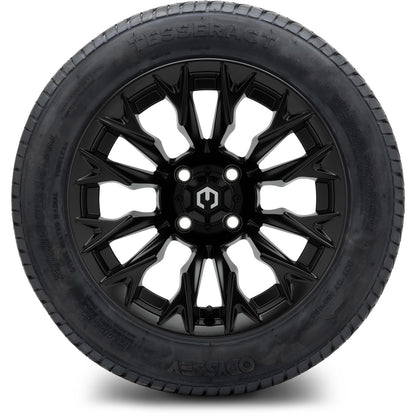 MODZ® 14" Falcon Matte Black Wheels & Street Tires Combo (MODZ Street Fox Radial 23x10-14)