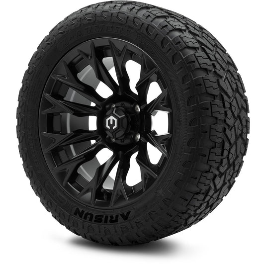 MODZ® 14" Falcon Matte Black Wheels & Off-Road Tires Combo (Arisun X-Armory All-Terrain 23x10-14 Radial)