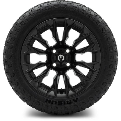 MODZ® 14" Falcon Matte Black Wheels & Off-Road Tires Combo (Xcomp Gladiator 23-10-14 Radial)