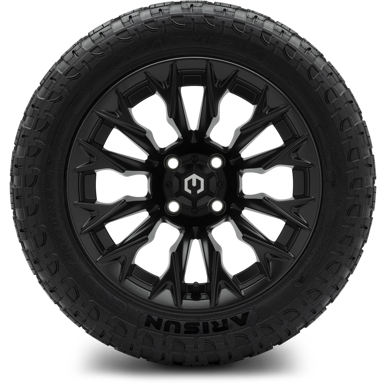 MODZ® 14" Falcon Matte Black Wheels & Off-Road Tires Combo (Arisun X-Armory All-Terrain 23x10-14 Radial)