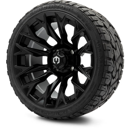 MODZ® 14" Falcon Matte Black Wheels & Off-Road Tires Combo (Xcomp Gladiator 23-10-14 Radial)