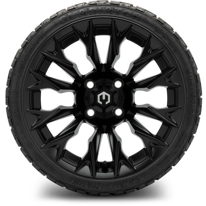 MODZ® 14" Falcon Matte Black Wheels & Off-Road Tires Combo (Xcomp Gladiator 23-10-14 Radial)