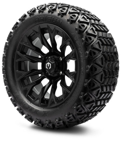 MODZ® 14" Falcon Matte Black Wheels & Off-Road Tires Combo (Xcomp Gladiator 23-10-14 Radial)