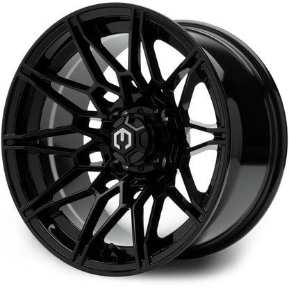 MODZ® 14" Galaxy Glossy Black Wheels & Off-Road Tires Combo (MODZ Gripz 23x10-14)