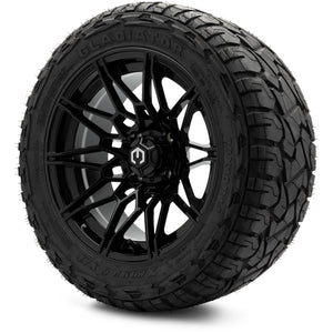 MODZ® 14" Galaxy Glossy Black Wheels & Off-Road Tires Combo (Xcomp Gladiator 23-10-14 Radial)
