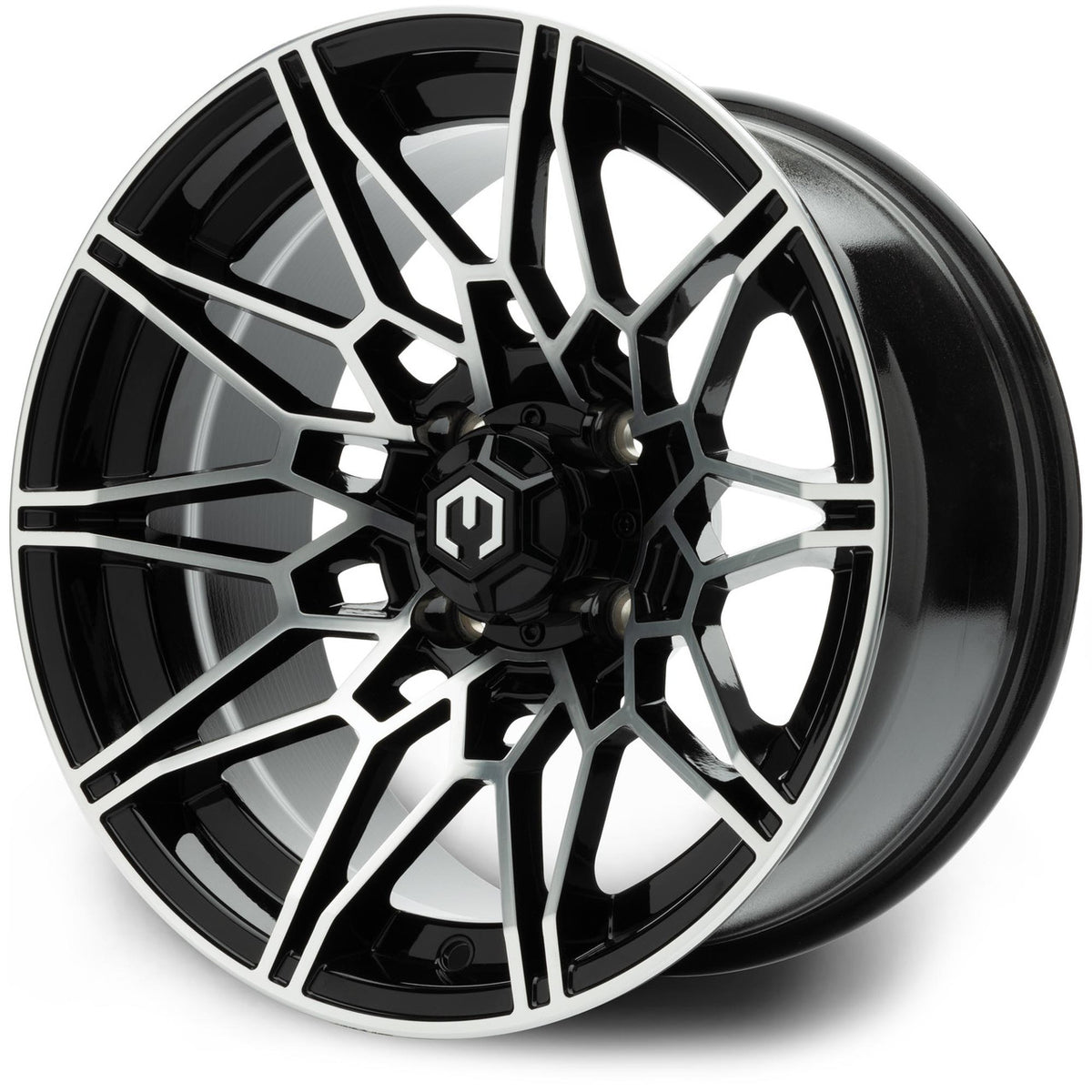 MODZ® 14" Galaxy Machined Black Wheels & Off-Road Tires Combo (Xcomp Gladiator 23-10-14 Radial)