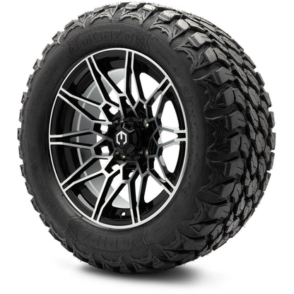 MODZ® 14" Galaxy Machined Black Wheels & Off-Road Tires Combo (Arisun X-Trail All-Terrain 23x10-14)