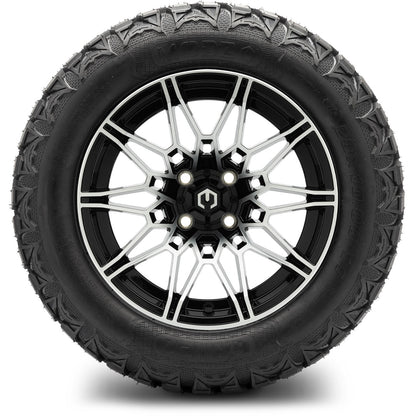 MODZ® 14" Galaxy Machined Black Wheels & Off-Road Tires Combo (Arisun X-Trail All-Terrain 23x10-14)