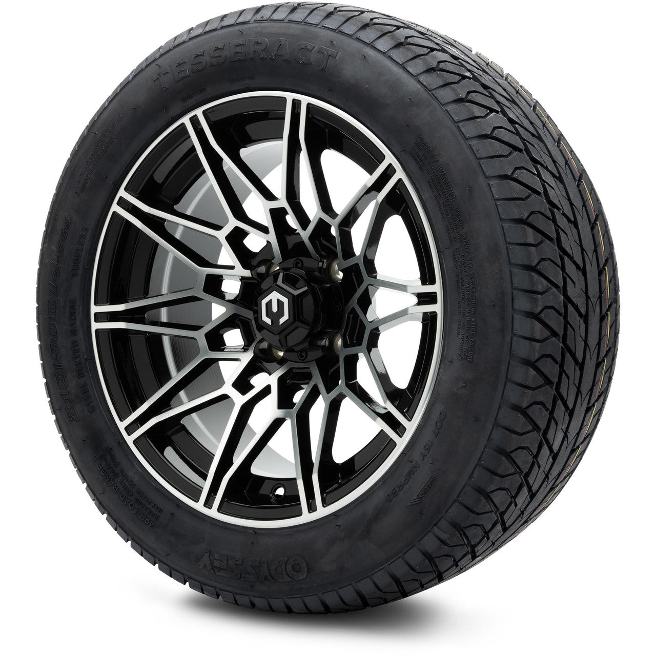 MODZ® 14" Galaxy Machined Black Wheels & Street Tires Combo (MODZ Street Fox Radial 23x10-14)