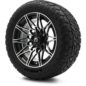 MODZ® 14" Galaxy Machined Black Wheels & Off-Road Tires Combo (Arisun X-Armory All-Terrain 23x10-14 Radial)