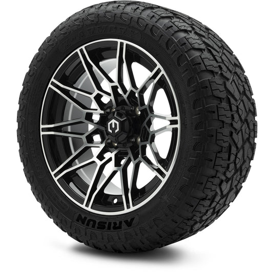MODZ® 14" Galaxy Machined Black Wheels & Off-Road Tires Combo (Arisun X-Armory All-Terrain 23x10-14 Radial)