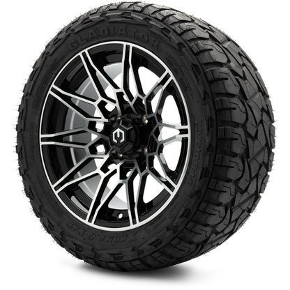 MODZ® 14" Galaxy Machined Black Wheels & Off-Road Tires Combo (Arisun X-Trail All-Terrain 23x10-14)
