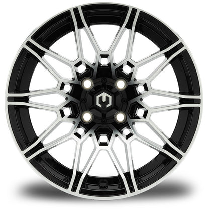 MODZ® 14" Galaxy Machined Black Wheels & Off-Road Tires Combo (MODZ Gripz 23x10-14)