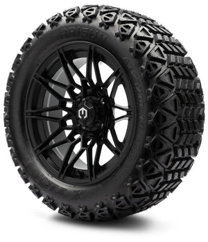 MODZ® 14" Galaxy Matte Black Wheels & Off-Road Tires Combo (Arisun X-Trail All-Terrain 23x10-14)