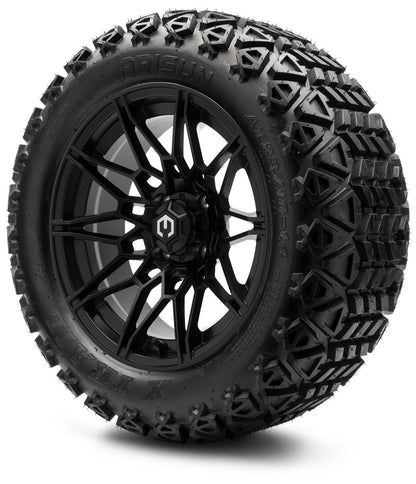 MODZ® 14" Galaxy Matte Black Wheels & Off-Road Tires Combo (Xcomp Gladiator 23-10-14 Radial)