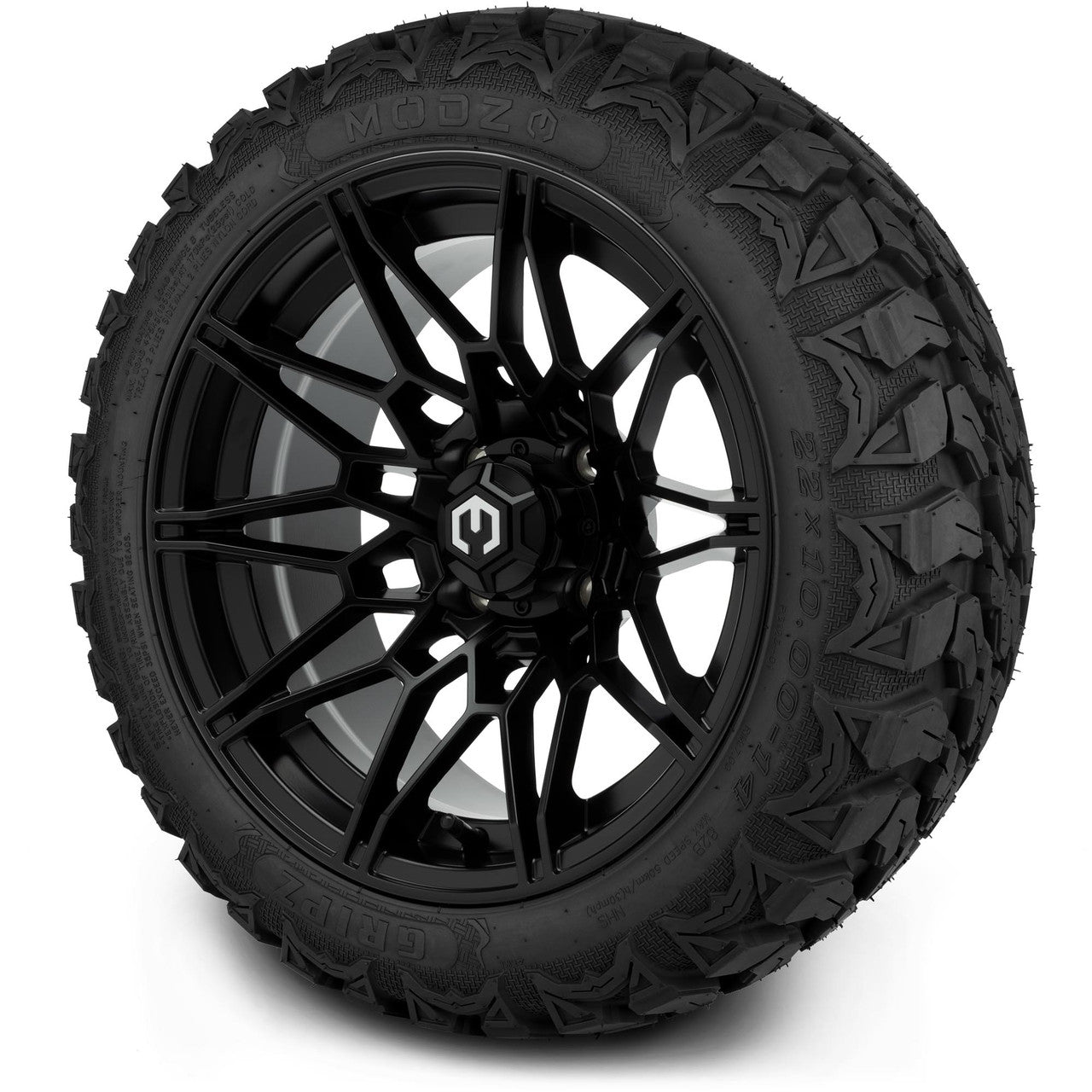MODZ® 14" Galaxy Matte Black Wheels & Off-Road Tires Combo (Xcomp Gladiator 23-10-14 Radial)