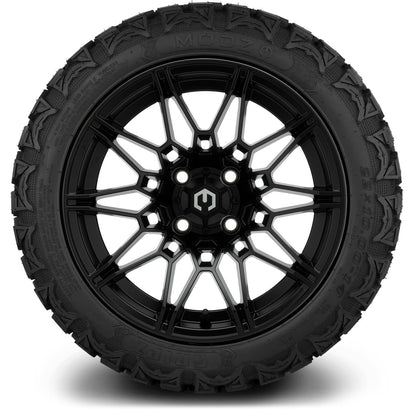 MODZ® 14" Galaxy Matte Black Wheels & Off-Road Tires Combo (Arisun X-Armory All-Terrain 23x10-14 Radial)