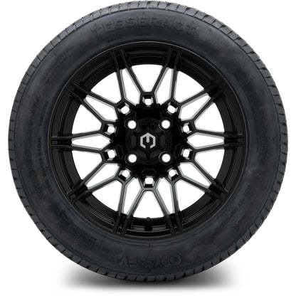 MODZ® 14" Galaxy Matte Black Wheels & Street Tires Combo (MODZ Street Fox Radial 205/40-14)