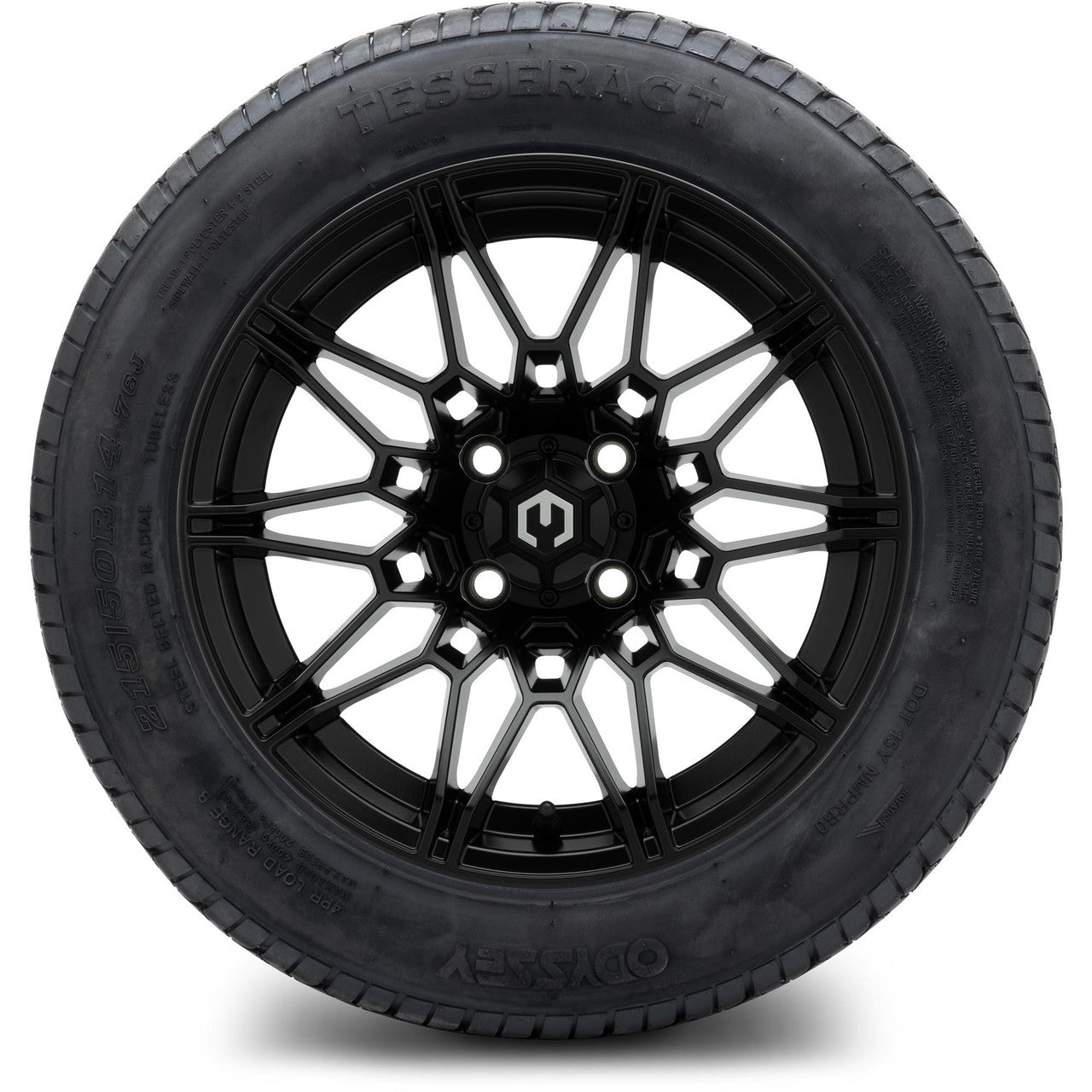 MODZ® 14" Galaxy Matte Black Wheels & Street Tires Combo (Arisun Cruze 205/30-14)