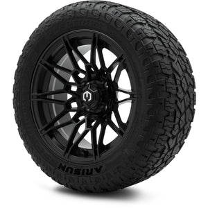 MODZ® 14" Galaxy Matte Black Wheels & Off-Road Tires Combo (Arisun X-Armory All-Terrain 23x10-14 Radial)