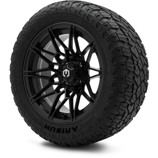 MODZ® 14" Galaxy Matte Black Wheels & Off-Road Tires Combo (Arisun X-Armory All-Terrain 23x10-14 Radial)