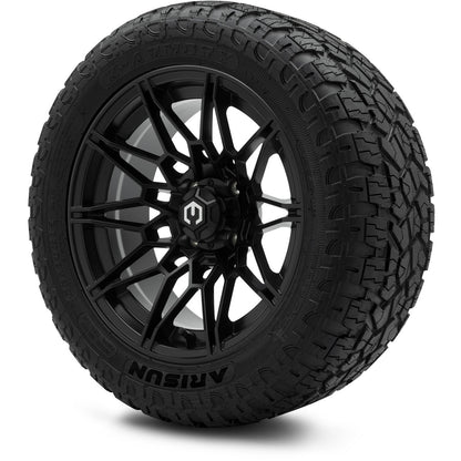 MODZ® 14" Galaxy Matte Black Wheels & Off-Road Tires Combo (Xcomp Gladiator 23-10-14 Radial)
