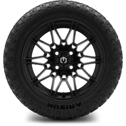 MODZ® 14" Galaxy Matte Black Wheels & Off-Road Tires Combo (Arisun X-Armory All-Terrain 23x10-14 Radial)