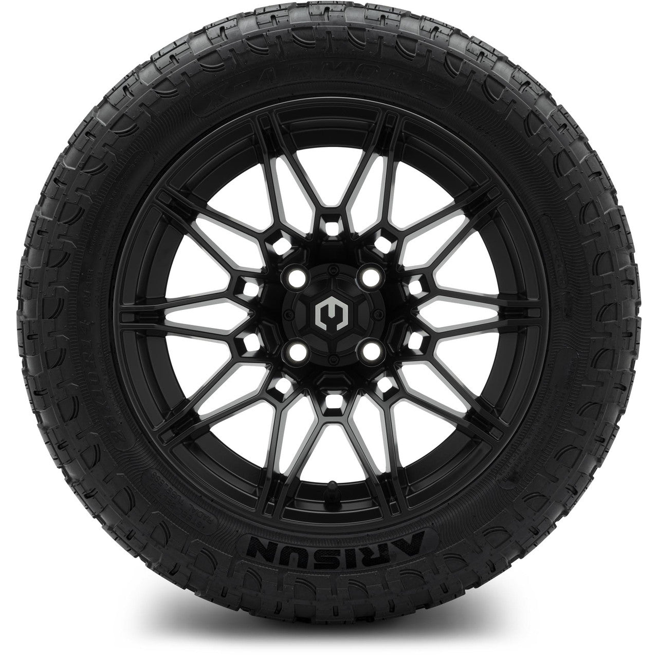 MODZ® 14" Galaxy Matte Black Wheels & Off-Road Tires Combo (Xcomp Gladiator 23-10-14 Radial)