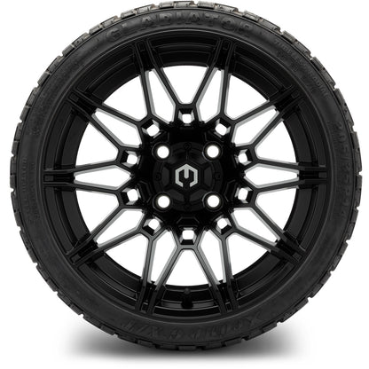 MODZ® 14" Galaxy Matte Black Wheels & Off-Road Tires Combo (Xcomp Gladiator 23-10-14 Radial)