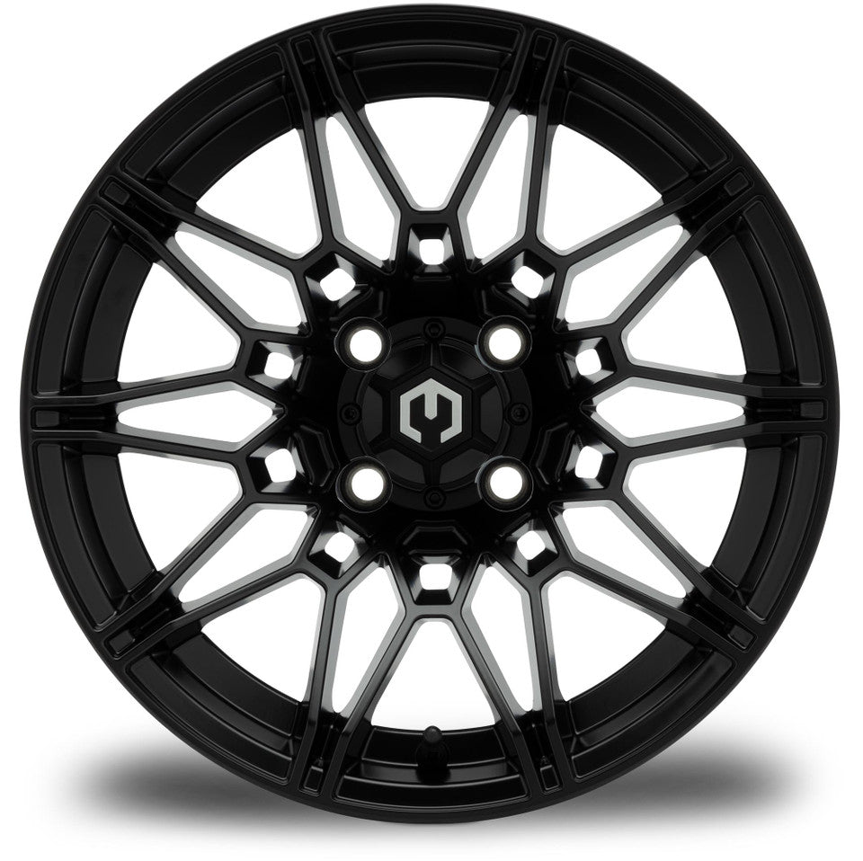 MODZ® 14" Galaxy Matte Black Wheels & Street Tires Combo (MODZ Street Fox Radial 23x10-14)