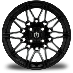 MODZ® 14" Galaxy Matte Black Wheels & Street Tires Combo (Arisun X-Sport 205/30-14)