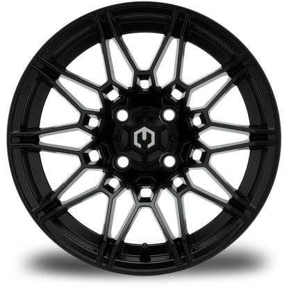 MODZ® 14" Galaxy Matte Black Wheels & Street Tires Combo (Arisun X-Sport 205/30-14)