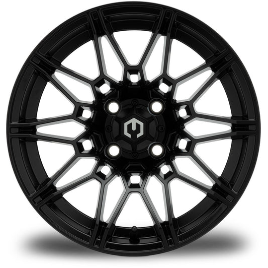 MODZ® 14" Galaxy Matte Black Wheels & Street Tires Combo (Arisun X-Sport 205/30-14)