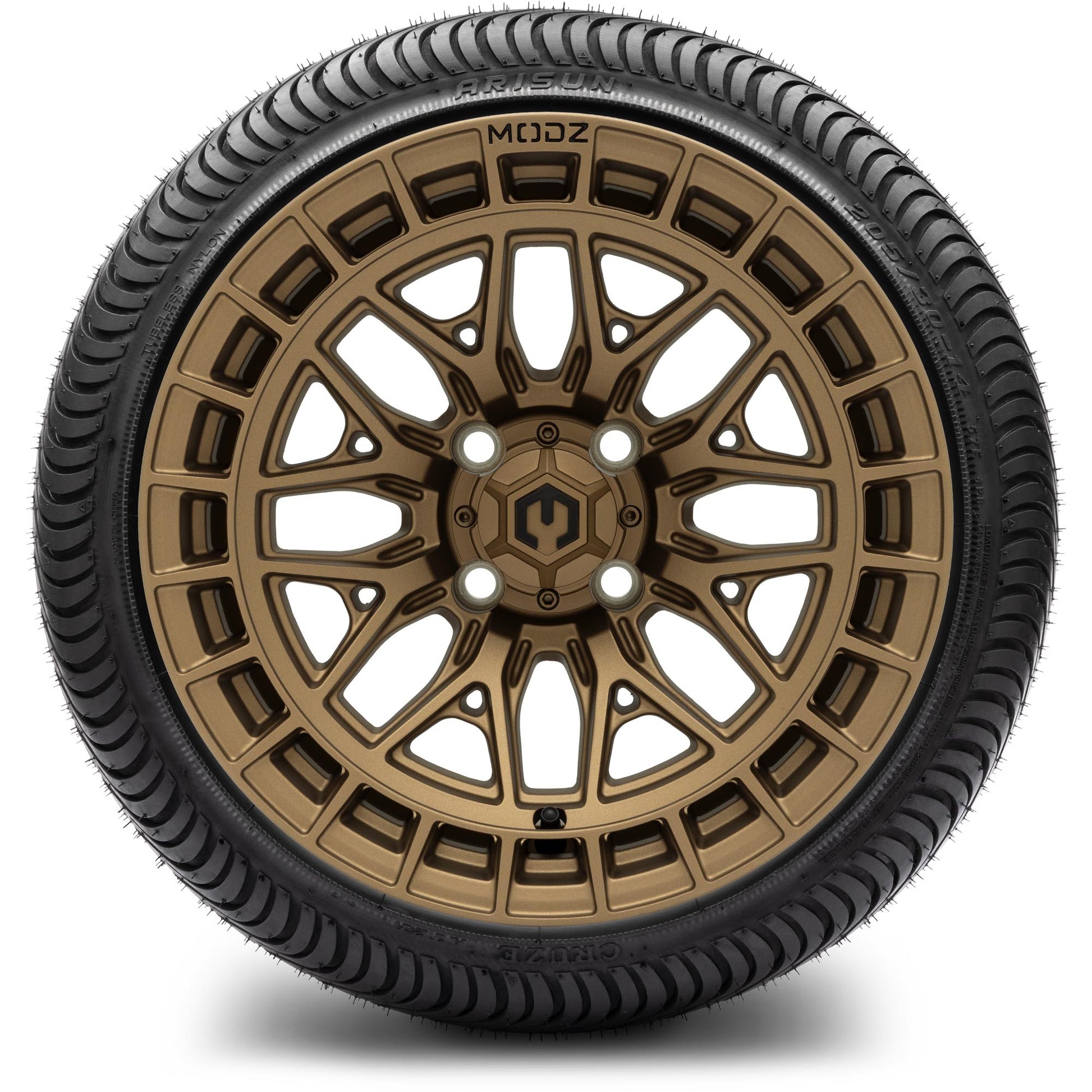 MODZ® 14" Torrent Matte Bronze Wheels & Street Tires Combo (Arisun X-Sport 205/30-14)