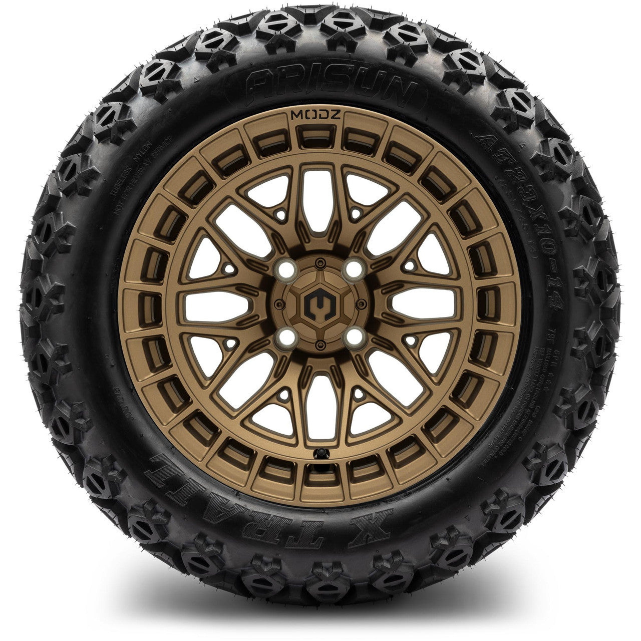 MODZ® 14" Torrent Matte Bronze Wheels & Off-Road Tires Combo (Xcomp Gladiator 23-10-14 Radial)