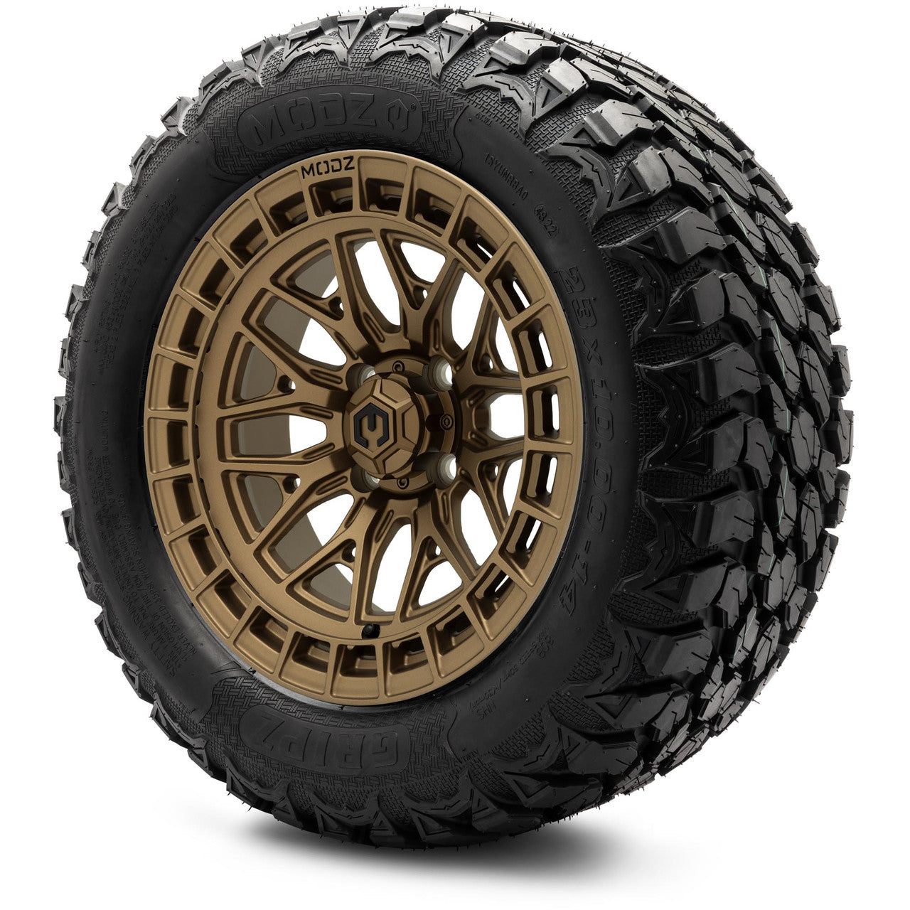 MODZ® 14" Torrent Matte Bronze Wheels & Off-Road Tires Combo (Xcomp Gladiator 23-10-14 Radial)
