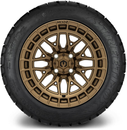 MODZ® 14" Torrent Matte Bronze Wheels & Street Tires Combo (MODZ Street Fox Radial 23x10-14)