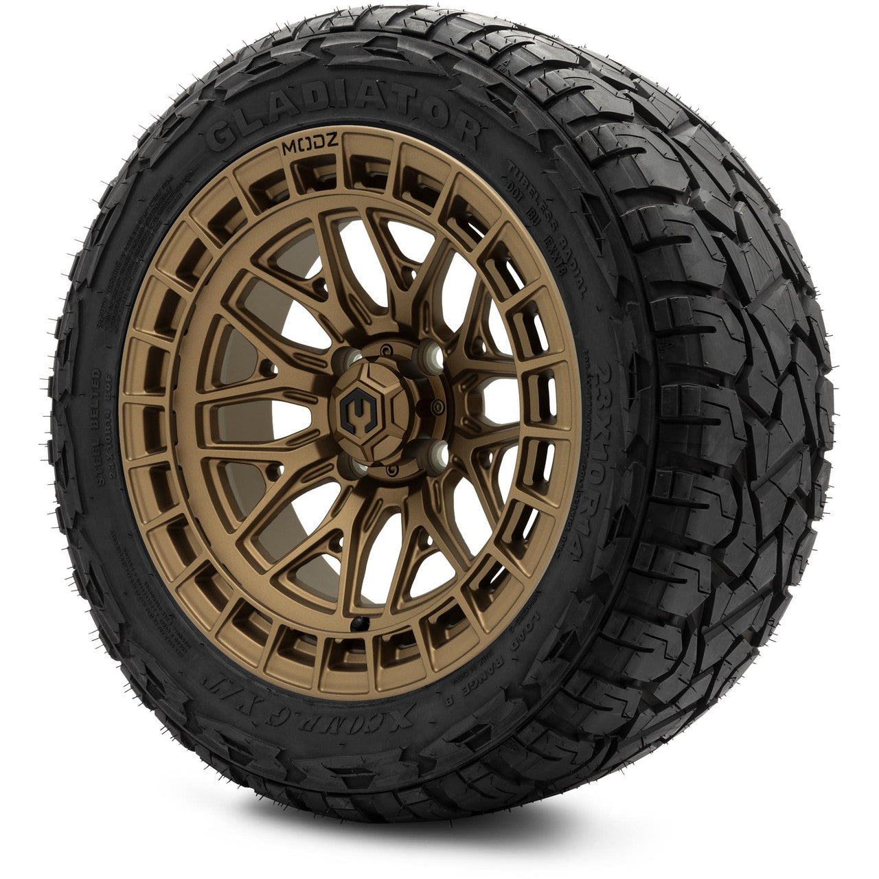 MODZ® 14" Torrent Matte Bronze Wheels & Off-Road Tires Combo (Xcomp Gladiator 23-10-14 Radial)