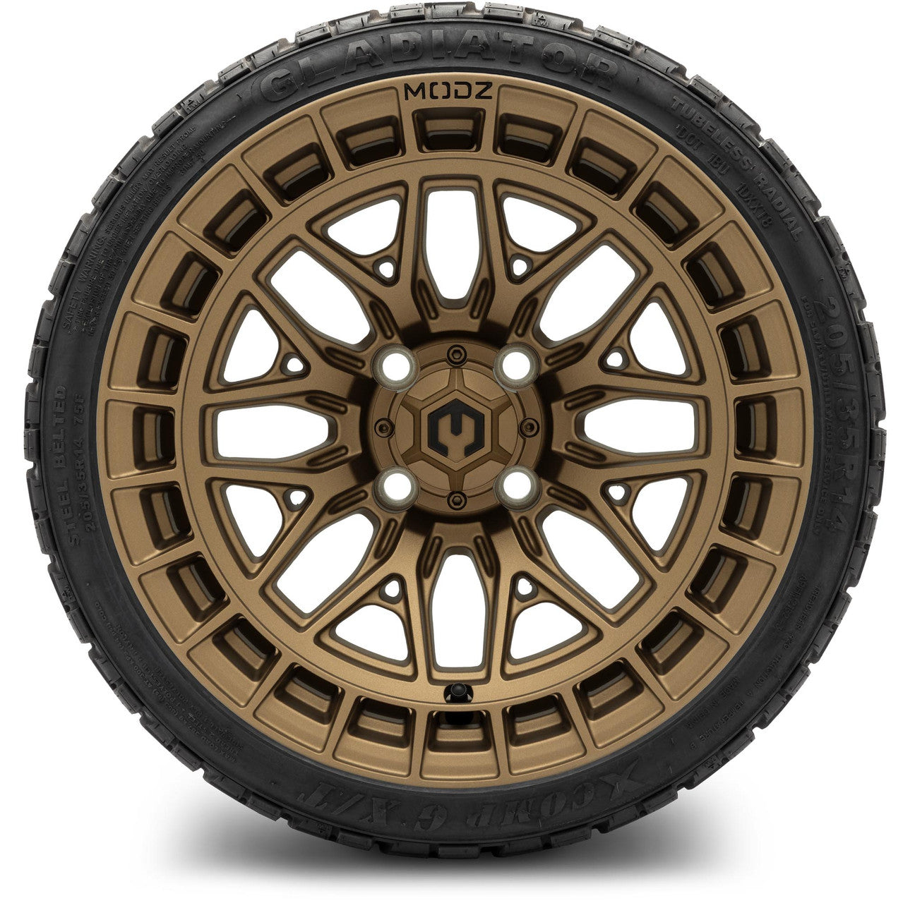 MODZ® 14" Torrent Matte Bronze Wheels & Off-Road Tires Combo (Arisun X-Trail All-Terrain 23x10-14)