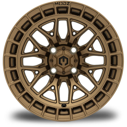 MODZ® 14" Torrent Matte Bronze Wheels & Street Tires Combo (MODZ Guardian 205/30-14)