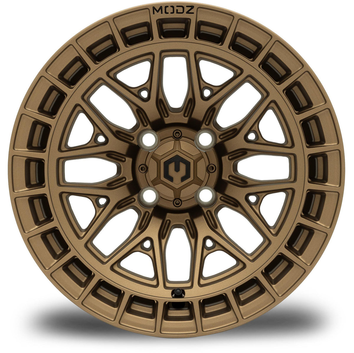 MODZ® 14" Torrent Matte Bronze Wheels & Street Tires Combo (MODZ Street Fox Radial 205/40-14)