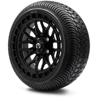 MODZ® 14" Torrent Matte Black Wheels & Street Tires Combo (MODZ Street Fox Radial 23x10-14)