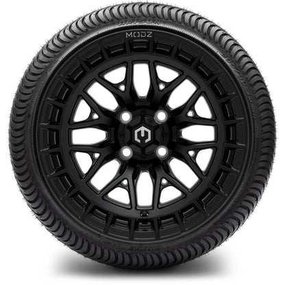 MODZ® 14" Torrent Matte Black Wheels & Street Tires Combo (MODZ Street Fox Radial 23x10-14)