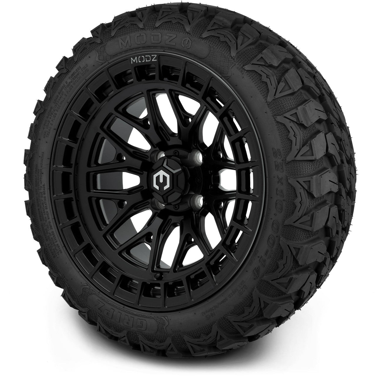 MODZ® 14" Torrent Matte Black Wheels & Off-Road Tires Combo (Arisun X-Armory All-Terrain 23x10-14 Radial)