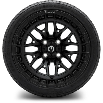 MODZ® 14" Torrent Matte Black Wheels & Street Tires Combo (MODZ Street Fox Radial 205/40-14)
