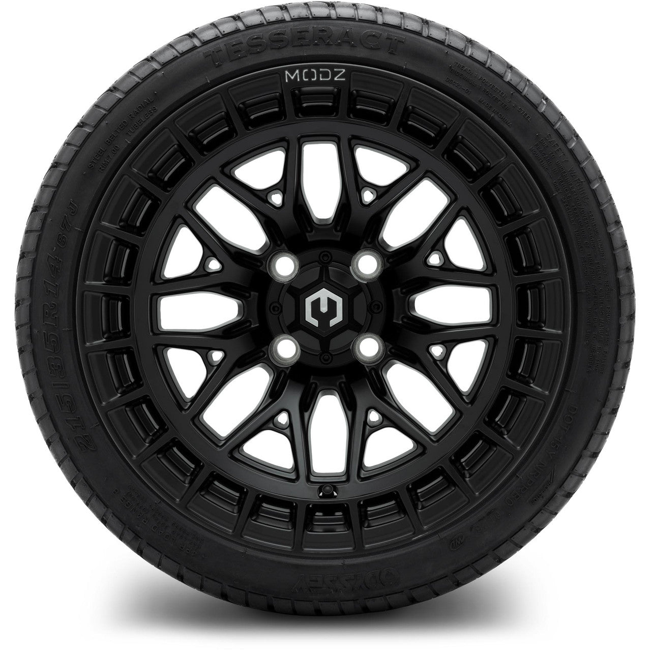 MODZ® 14" Torrent Matte Black Wheels & Street Tires Combo (MODZ Street Fox Radial 23x10-14)