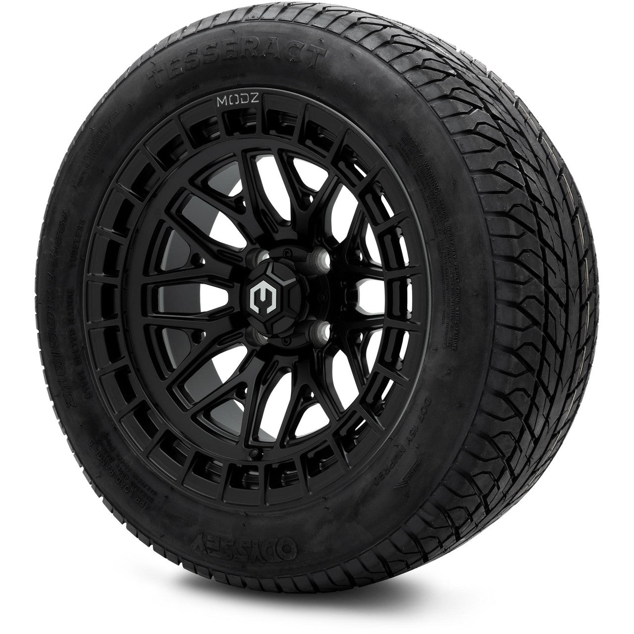 MODZ® 14" Torrent Matte Black Wheels & Street Tires Combo (MODZ Street Fox Radial 23x10-14)