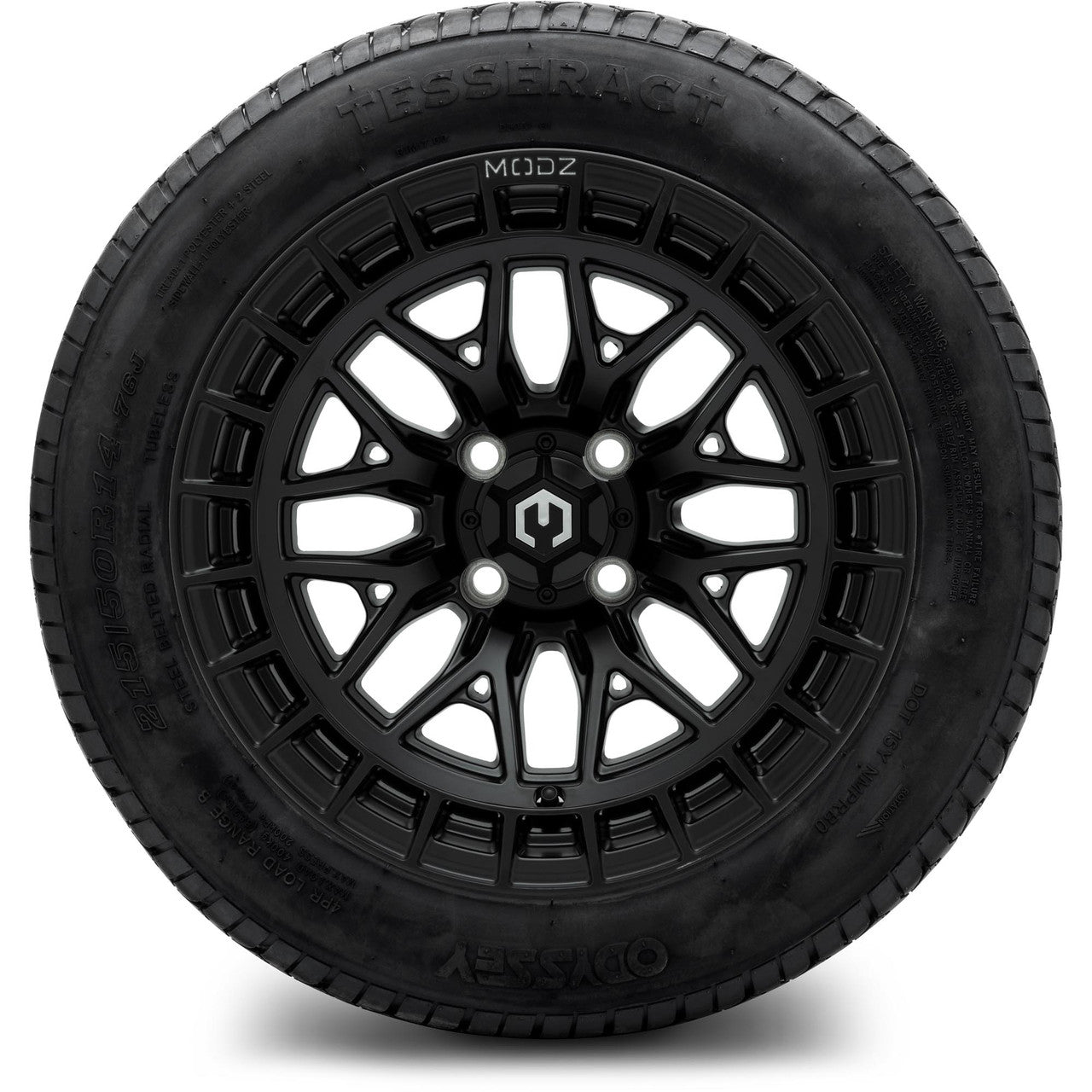 MODZ® 14" Torrent Matte Black Wheels & Street Tires Combo (MODZ Street Fox Radial 23x10-14)