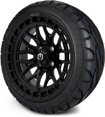 MODZ® 14" Torrent Matte Black Wheels & Street Tires Combo (MODZ Street Fox Radial 23x10-14)